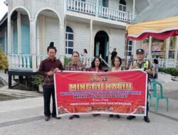 Pererat Silaturahmi, Polsek Kapuas Barat Gelar ‘Minggu Kasih’ di GKE Immanuel Desa Saka Mangkahai
