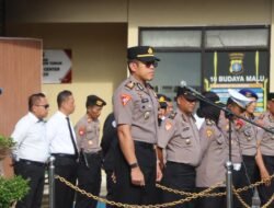 Kabag Ops Polres Kotim Pimpin Apel Pagi, Tekankan Kesehatan, Kebersihan Tempat Kerja, serta  Kedisiplinan.