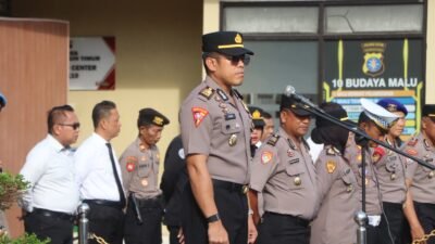 Kabag Ops Polres Kotim Pimpin Apel Pagi, Tekankan Kesehatan, Kebersihan Tempat Kerja, serta  Kedisiplinan.