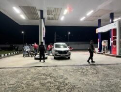 Sasar Jam Rawan, Sat Samapta Polres Sukamara Jaga Kondusifitas Objek Vital SPBU