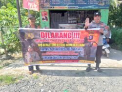 Antisipasi Musim Kemarau, Polsek Kapuas Barat Gencarkan Imbauan Larangan Karhutla ke Warga