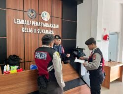 Sinergitas Antar-Instansi Hukum, Sat Samapta Polres Sukamara Sambangi Penjagaan Lapas Kelas III