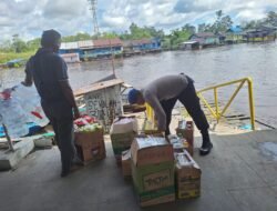 Pantau Jalur Arus Transportasi Air, Sat Polairud Polres Sukamara Sisir Wilayah Bantaran DAS Jelai