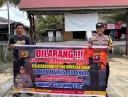 Cegah Karhutla, Polsek Kapuas Barat Gencarkan Imbauan Buka Lahan Tanpa Bakar di Desa Anjir Kalampan