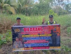 Cegah Dampak Dari Kebakaran Hutan, Personel Polsek Kapuas Barat Aktif Sosialisasi Stop Karhutla