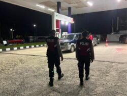 Redam Potensi Gangguan Kamtibmas Jam Rawan, Sat Samapta Polres Sukamara Amankan Kawasan SPBU