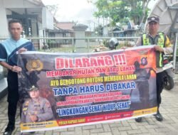 Cegah Kebakaran Hutan dan Lahan, Polsek Kapuas Barat Gencarkan Imbauan di Kelurahan Mandomai