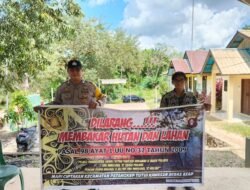*Cegah Karhutla Sejak Dini, Personel Polsek Patangkep Tutui Gencarkan Sosialisasi Larangan Membakar Hutan dan Lahan*