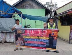 Antisipasi Polusi Asap, Aparat Polsek Kapuas Barat Gencarkan Sambang Warga Sosialisasikan Stop Karhutla
