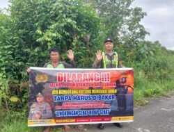 Antisipasi Kebakaran Hutan dan Lahan, Polsek Kapuas Barat Gencarkan Imbauan di Kelurahan Mandomai