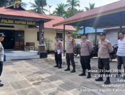 Tingkatkan Kedisiplinan Personel, Polsek Kapuas Barat Gelar Apel Pagi Dipimpin Wakapolsek