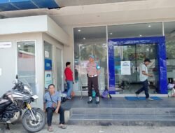 Antisipasi Gangguan Kamtibmas, Personel Polsek Kapuas Barat Gelar Patroli R2 di Bank BRI KCP Mandomai