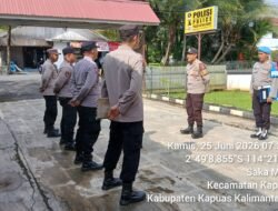Apel Pagi Wajib Di Laksanakan, Kapolsek Kapuas Barat berikan Arahan Ke Anggotanya