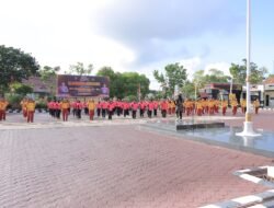 HUT BHAYANGKARA KE-80, POLRES SERUYAN GELAR OLAHRAGA BERSAMA, KAPOLRES DAN BHAYANGKARI KOMPAK TURUN LAPANGAN