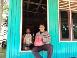 POLSEK SERUYAN TENGAH GELAR BAKTI SOSIAL BERBAGI SESAMA DENGAN WARGA RANTAU PULUT