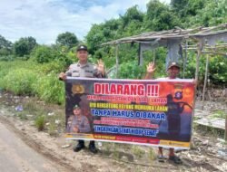Antisipasi Kebakaran Hutan, Polsek Kapuas Barat Gencar Berikan Imbauan Karhutla di Mandomai