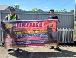 Antisipasi Kebakaran Lahan, Polsek Kapuas Barat Patroli R2 dan Sosialisasi Karhutla di Desa Saka Mangkahai