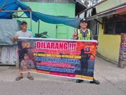 Upaya Pencegahan Polusi Udara, Polsek Kapuas Barat Sosialisasikan Stop Membakar Lahan