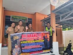 Sambangi Kantor Kelurahan Mandomai, Polsek Kapuas Barat Titip Pesan Larangan Bakar Lahan untuk Warga