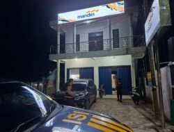 Cegah Aksi Pembobolan Mesin ATM, Polres Sukamara Monitoring Kantor Bank Mandiri