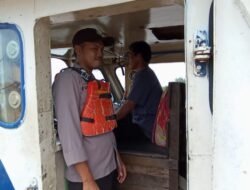 Inovasi Anjeli Polsek Jajaran Polres Barsel Laksanakan Patroli Dan Imbau Keselamatan Berlayar