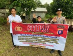 Cegah Penambangan Ilegal, Personel Polsek Dushil Gencar Imbau Masyarakat Warga Masyarakat