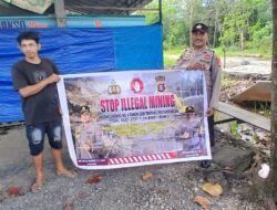 SOSIALISASI LARANGAN ILLEGAL MINING, BERTUJUAN CIPTAKAN MASYARAKAT SADAR AKAN LINGKUNGAN OLEH POLSEK KAPUAS TIMUR