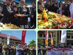 Sinergitas Tanpa Batas, Pangdam XII/Tpr Beri Kejutan Tumpeng di HUT ke-80 Bhayangkara