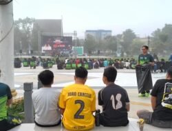 Pemkab HST dan Kodim 1002/HST Gelar Nobar Piala Dunia, Warga Padati Taman Dwi Warna