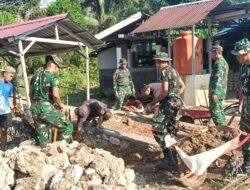 Gotong Royong TNI-Rakyat Percepat Pembangunan Empat Jembatan di HST