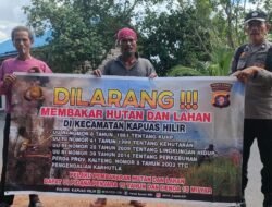Cegah Karhutla  Polsek Kapuas Hilir  Ajak Warga Agar Tidak Membuka Lahan Dan Kebun Dengan Cara Di Bakar