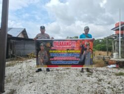 Piket Polsek kapuas tengah Rutin lakukan imbauan larangan  karhutla kepada masyarakat.