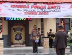 Kapolres Murung Raya Pimpin Upacara Pelepasan Personel Polri Purna Tugas