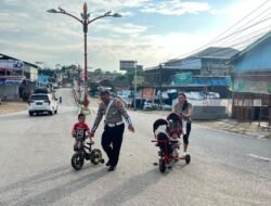Tidak Hanya Atur Lalu Lintas, Satlantas Polres Murung Raya Prioritaskan Keselamatan Pejalan Kaki
