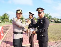 Masuki Masa Pensiun, Kapolres Pimpin Upacara  Purna Bhakti 3 Personel Polres Barsel