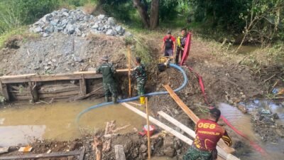 Jembatan Aramco Hadir di Desa Telaga, Kodim 1009/Tanah Laut Mulai Dikebut Pengerjaannya