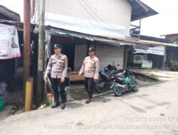 Anggota polsek lakukan Patroli ke pasar harian Pujon desa Pujon.