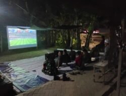 Sinergi TNI dan Masyarakat Tabalong Terjalin Lewat Semarak Nobar Piala Dunia 2026