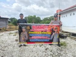 Piket Polsek kapuas tengah giat Rutin lakukan imbauan larangan  karhutla kepada masyarakat.