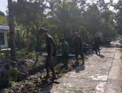 Babinsa Desa Sendoyan Bersama Warga Gotong Royong Bersihkan Parit, Antisipasi Banjir dan Datangnya Wabah Penyakit