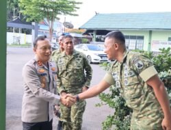 Perkuat Sinergitas Dalam Kamtibmas, Kapolres Barsel Silahturahmi Dengan Dandim 1012/Buntok