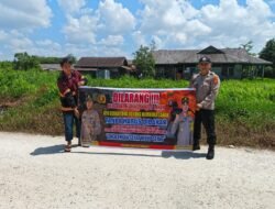 Giat Piket Polsek kapuas tengah giat Rutin lakukan imbauan larangan  karhutla kepada masyarakat.