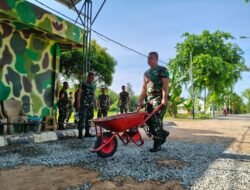 Perkuat Budaya Disiplin dan Kebersamaan, Prajurit Sathantai Kodaeral XII Wujudkan Kepedulian Melalui Perawatan Kesatrian