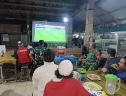 Semarak Nobar Piala Dunia 2026, TNI dan Masyarakat Tabalong Bersatu dalam Kehangatan Kebersamaan