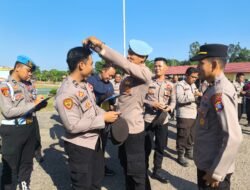 Cegah Pelanggaran, Sipropam Polres Murung Raya Lakukan Hargaktiblin Dan Cek Sikap Tampang Seluruh Personel
