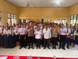 Polsek Murung Sosialisasi Pencegahan Kenakalan Remaja Pada Kegiatan MPLS di SMKN 1 Tanah Siang