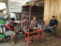 Giat Berikan Imbauan kantibmas kepada warga di lakukan Personil Polsek Kapuas Tengah.