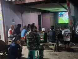 Personel Kodim 1002/HST dan Warga Nobar Perebutan Tempat Ketiga Piala Dunia 2026, Pererat Kemanunggalan