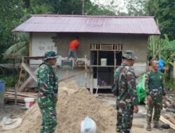 Pastikan Pekerjaan Selesai Tepat Waktu Pasi Ter Kodim 1208/Sambas Tinjau Sasaran Fisik TMMD Ke-129