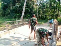 Kodim 1002/HST Manfaatkan Hari Libur untuk Percepat Pembangunan Empat Jembatan